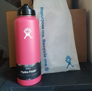 Watermelon Hydro Flask 40 oz Wide Mouth Straw Lid